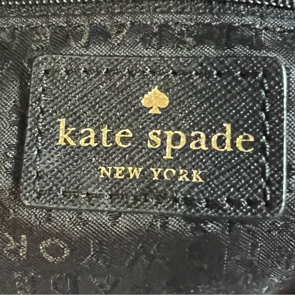 ⭐️ LOW START ⭐️ KATE SPADE JOHANNA WESLEY PL LEATHER SUEDE SATCHEL TOTE BLACK - Picture 2 of 10
